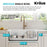 KRAUS 30” Drop-In Undermount Fireclay Single Bowl Kitchen Sink in Gloss White