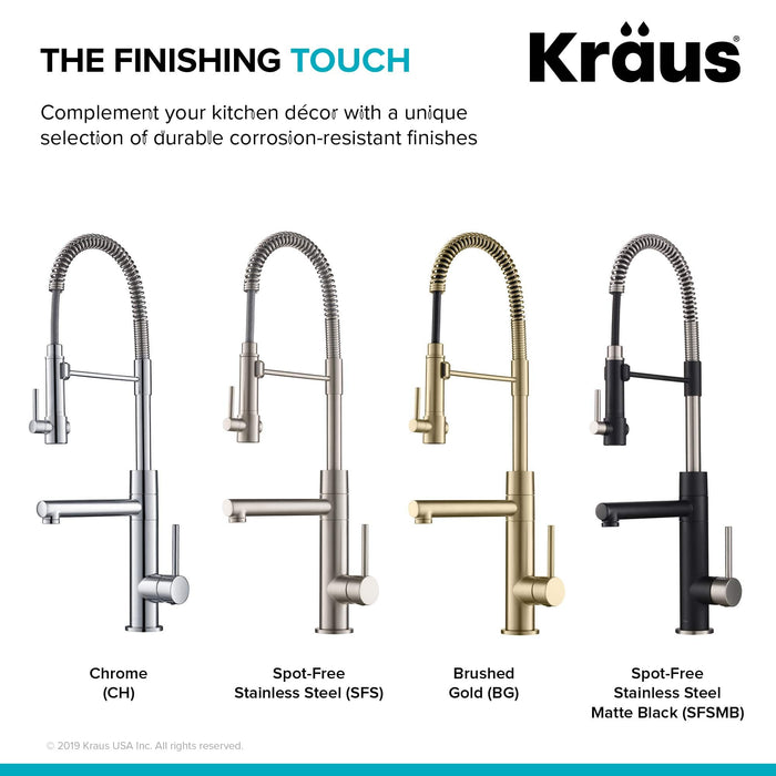 KRAUS Artec Pro Commercial Style Pre-Rinse Kitchen Faucet in Spot Free Stainless Steel
